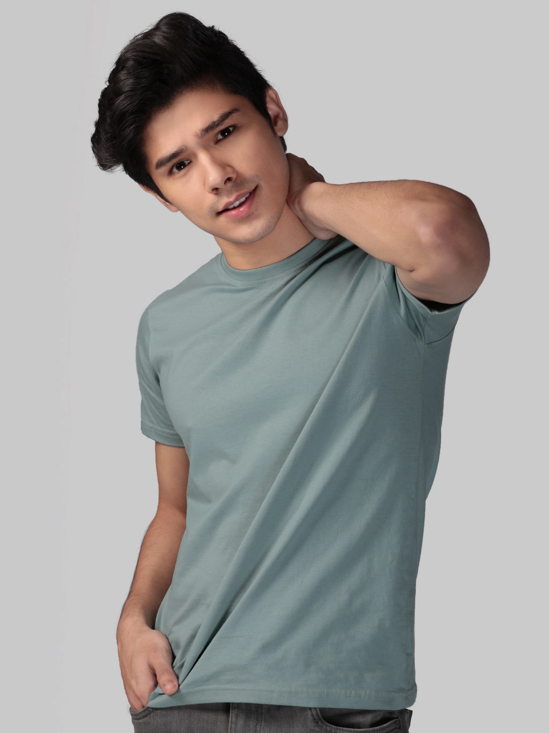 Solids: Sage Green T-Shirts | The Souled Store  
